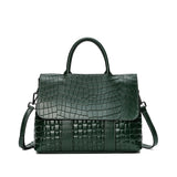 Lady elegant real alligator handbag    black grey green red top-handle bag
