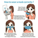 IN STOCK Face Masks Disposable Mouth Mask 3-Ply Anti-Dust Nonwoven Elastic Earloop Salon Breathable Protect Filter Dustproof Non