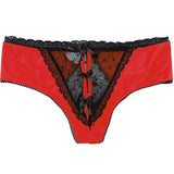 Women Sexy Open Crotch Panties Plus Size Red Underpants Ladies Sex Underwear Lingerie Femme Knickers Visible Hot Erotic Briefs