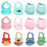 Baby Bibs Waterproof Silicone Feeding Baby Saliva Towel Newborn Cartoon Aprons Baby Bibs Adjustable Different styles of Bibs