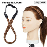 S-noilite Bohemian Plaited Headband Synthetic Braids Hair With Adjustable Belt Hairpiece Hair For Woman Hair Style Accessories