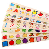 Montessori Toy Children Wooden Creature Cartoon Puzzle Intelligence Learning Montessori Early Education Puzzle Toy Suit