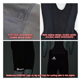 Darevie Cycling Bib Shorts Men 3D Pad Shockproof Cycling Bib Shorts Pro Korea Lycra Breathable Cool 6 Hours Ride Bike Bib Shorts