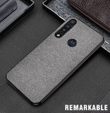 Luxury Cloth Texture case For Motorola Moto G8 Plus Play case one macro Phone case For Moto P40 One vision action Zoom fundas