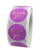 Pink Paper Label Stickers Gold Thank You Sticker Scrapbooking 500pcs for Wedding Gift Card Business Packaging Stationery Sticker