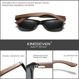 KINGSEVEN Brand  Fashion Handmade Natural Wooden Sunglasses For Men Women Polarized Sun Glasses UV400 Mirror Male Eyewear