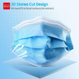 10/100/200PCS Mouth Masks 3 layer safe Filter Face mask Anti-pollution Disposable Non Woven Masks Breathable Protective mask - shopwishi 