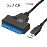 Congdi USB SATA 3 Cable Sata To USB 3.0 Adapter UP To 6 Gbps Support 2.5Inch External SSD HDD Hard Drive 22 Pin Sata III A25