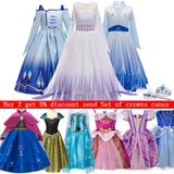 2022 Baby Girl Princess Dress for Girls Halloween Carnival Party Dress up Birthday Costume Children Clothing Vestidos