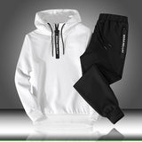 Sets Tracksuit Men Autumn Winter Hooded Sweatshirt Drawstring Outfit Sportswear