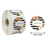 24Types Pink Label Stickers Foil Thank You Stickers 1'' 500pcs Taste Business Order Home Hand madeSticker Wedding Envelope Seals