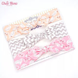 NEW 3pcs/lot baby headband flower print hairwear for newborn baby girl headband for litle girl headbands children