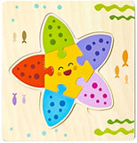Montessori Games Baby Toys Animals traffic Kids 3D Puzzles Wooden Cartoon Cognition Puzzle Toy Matching Educational Game Gift