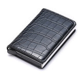 Man Women Smart Wallet Business Card Holder Hasp Rfid Wallet Aluminum Metal Credit Business Mini Card Wallet
