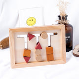 Baby Montessori Toy Wooden Educational Shape Matching Toy Logical Reasoning Training Puzzles Game Children Early Educational Toy