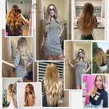 Blonde Unicorn Long Blonde Synthetic Wig for Black White Women Daily Use Middle Part Hair Wigs Water Wave Heat Resistant Fiber