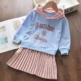 Bear Leader Girls Clothes Long Sleeves Cartoon Embroidery Female Children's Dresses