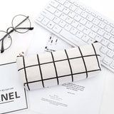 Cute Kawaii Canvas Pencil Case High Capacity Pen Bags Cute Letter Pencil Bags For Girls Gift School Supplies Korean Stationery