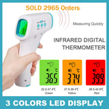 Digital LCD Non-contact IR Infrared Thermometer Surface Temperature Measurement Data Hold Function 3 colors