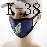Anime Printed Mask Naruto/Tokyo Ghoul/Attack on Titan Mask Reusable Face Shield Breathable mask