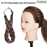 S-noilite Bohemian Plaited Headband Synthetic Braids Hair With Adjustable Belt Hairpiece Hair For Woman Hair Style Accessories