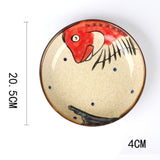 FANCITY Japanese Underglaze Hand-painted 7-inch Ceramic Household Ramen Bowl Soup Bowl Commercial Restaurant Noodle Bowl Large