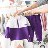 Spring Autumn Children Boys Girls Clothes Suit  Baby Solid Jacket Pants 2Pcs/sets Toddler Active Cotton Clothing Kids Tracksuits