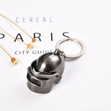 PUBG Keychain Keyring PLAYERUNKNOWNS BATTLEGROUNDS Cosplay Special Force Helmets Metal Key Ring Accessory Props