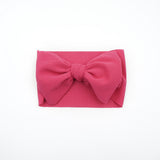 New Baby Girls Headband Toddler Big Bow Hairband Cute Solid Stretch Turban Big Knot Head Wrap Head wear