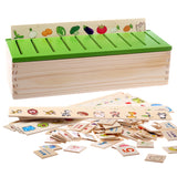 Montessori Toy Children Wooden Creature Cartoon Puzzle Intelligence Learning Montessori Early Education Puzzle Toy Suit
