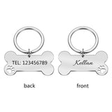 Personalized Collar Pet ID Tag Engraved Pet ID Name for Cat Puppy Dog Tag Pendant Keyring Bone Pet Accessories