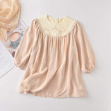Bear Leader Girls Clothes Long Sleeves Cartoon Embroidery Female Children's Dresses