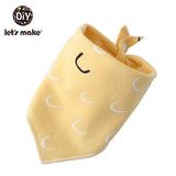Let's Make Baby Stuff Bibs & Burp Cloths 1pc Cotton Bib Cartoon Silicone Teether BPA Free Baby Things Feeding Baberos Burp Cloth