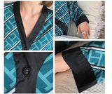 Pajamas Suit Women Satin Print Nightwear Casual 2PCS Pyjamas Set Sleepwear