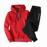 Sets Tracksuit Men Autumn Winter Hooded Sweatshirt Drawstring Outfit Sportswear