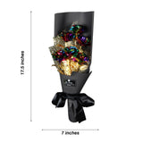 24K Foil Plated Gold Rose Bouquet Proposal Gift Flowers Box Wedding Decor