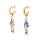 Gold Plated Circle Earrings ensitive Ears Stainless Steel Earring Women's Fashion Simple Style oval Earring Smooth