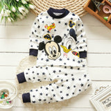 Children's Cotton Boys and Girls Baby Cotton Underwear Set Children's Autumn Clothes Long Pants Home Service Baby Clothes