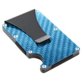 Gemeer Carbon Fiber Credit Card Holder RFID Non-scan Metal Wallet Purse Male Business Card Holder Carteira Masculina Billetera