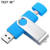 TEXT ME usb flash drives OTG pen drive  pendrive usb stick  4gb 8gb 16gb 32gb 64gb usb2.0 OTG
