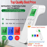 Infrared Forehead Digital Thermometer Gun IR Laser Non Contact Thermometer with 3 Color Backlight Display for Baby Adults sensor