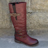 Fashion Women Boots Winter Over The Knee Heels Quality Suede Long Comfort Square Botines Mujer Thigh High Boot Botas Mujer