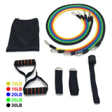 17Pcs/Set Latex Resistance Bands Gym Door Anchor Ankle Straps With Bag Kit Set Yoga Exercise Fitness Band Rubber Loop Tube Bands