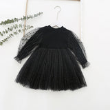 Bear Leader Girls Clothes Long Sleeves Cartoon Embroidery Female Children's Dresses