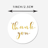 Pink Paper Label Stickers Gold Thank You Sticker Scrapbooking 500pcs for Wedding Gift Card Business Packaging Stationery Sticker