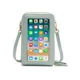 Drop Shipping Crossbody Cellphone Purse Women Touch Screen Bag RFID Blocking Wallet Shoulder Handbag