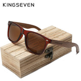 KINGSEVEN Brand  Fashion Handmade Natural Wooden Sunglasses For Men Women Polarized Sun Glasses UV400 Mirror Male Eyewear