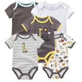 Baby Rompers 5-pack infantil Jumpsuit Boy&girls clothes Summer High quality Striped newborn ropa bebe Clothing Costume