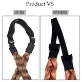S-noilite Bohemian Plaited Headband Synthetic Braids Hair With Adjustable Belt Hairpiece Hair For Woman Hair Style Accessories