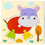Montessori Games Baby Toys Animals traffic Kids 3D Puzzles Wooden Cartoon Cognition Puzzle Toy Matching Educational Game Gift